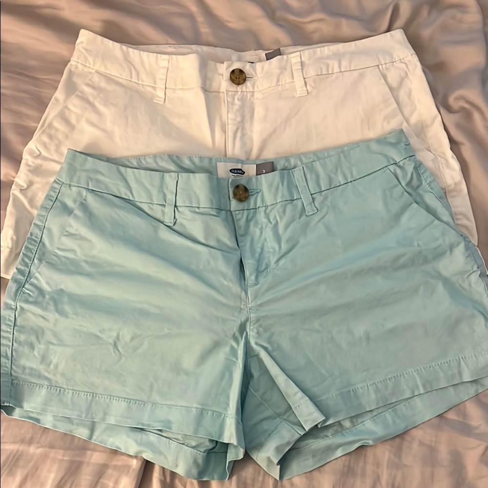 OLD NAVY Women's Light Blue and White Shorts size 2